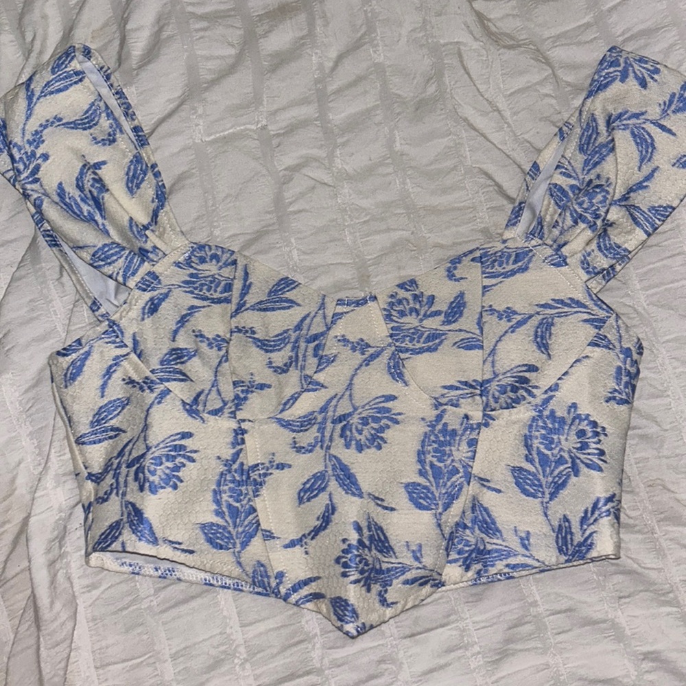 Shein floral corset top